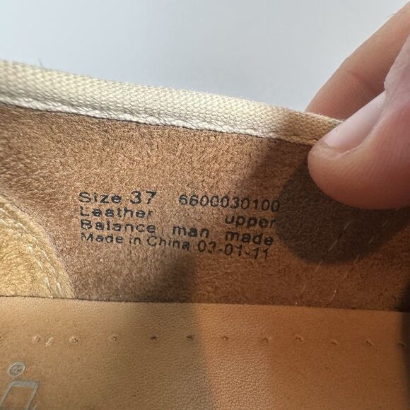 S Dansko Vegan Volley Clogs Womens 37 6.5-7 Tan Canvas Slip On Shoes - Picture 8 of 8